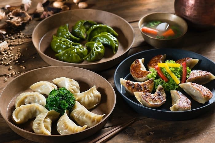 Japanese Gyozas Meal photo